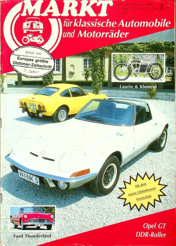 Deckblatt Oldtimer Markt (10/1986)